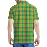 Shamrock Plaid St. Patrick's Day Print Men's Polo Shirt