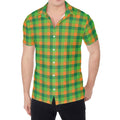 Shamrock Plaid St. Patrick's Day Print Men's Shirt