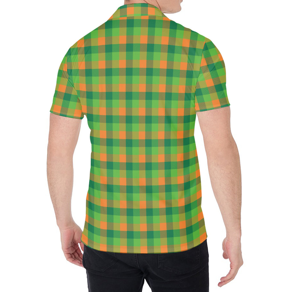 Shamrock Plaid St. Patrick's Day Print Men's Shirt