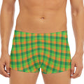 Shamrock Plaid St. Patrick's Day Print Men's Short Boxer Briefs