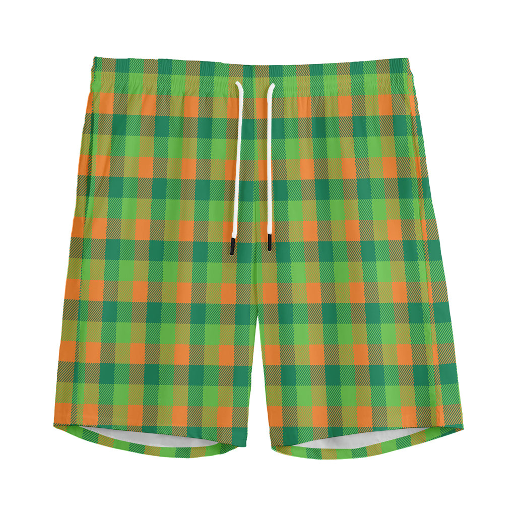 Shamrock Plaid St. Patrick's Day Print Men's Sports Shorts