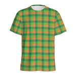 Shamrock Plaid St. Patrick's Day Print Men's Sports T-Shirt