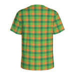 Shamrock Plaid St. Patrick's Day Print Men's Sports T-Shirt