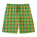 Shamrock Plaid St. Patrick's Day Print Men's Swim Trunks