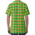 Shamrock Plaid St. Patrick's Day Print Men's Velvet T-Shirt