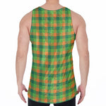 Shamrock Plaid St. Patrick's Day Print Men's Velvet Tank Top