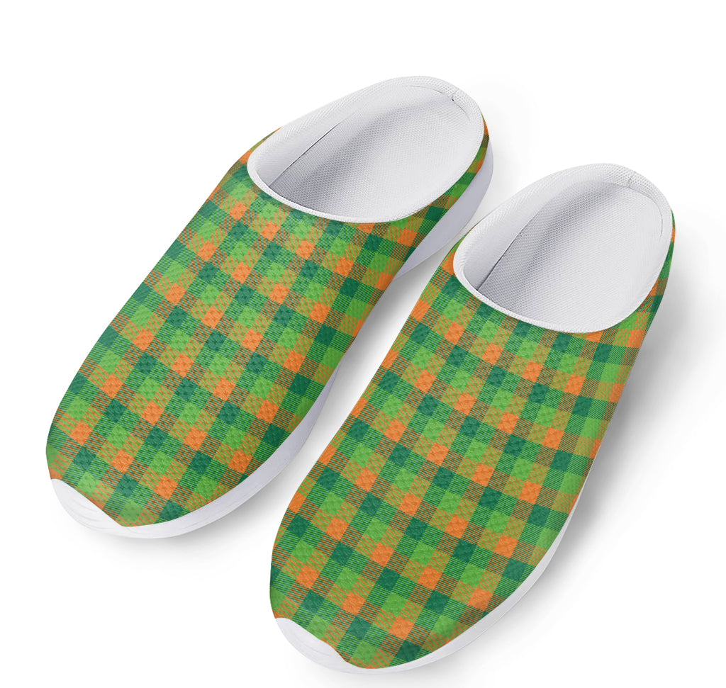 Shamrock Plaid St. Patrick's Day Print Mesh Casual Shoes