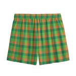 Shamrock Plaid St. Patrick's Day Print Mesh Shorts