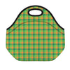 Shamrock Plaid St. Patrick's Day Print Neoprene Lunch Bag