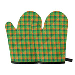 Shamrock Plaid St. Patrick's Day Print Oven Mitts