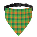 Shamrock Plaid St. Patrick's Day Print Over The Collar Dog Bandana