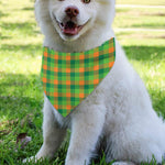 Shamrock Plaid St. Patrick's Day Print Over The Collar Dog Bandana