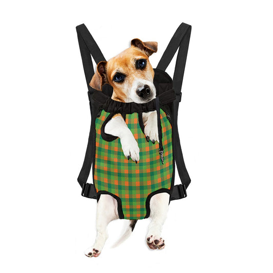 Shamrock Plaid St. Patrick's Day Print Pet Carrier Backpack