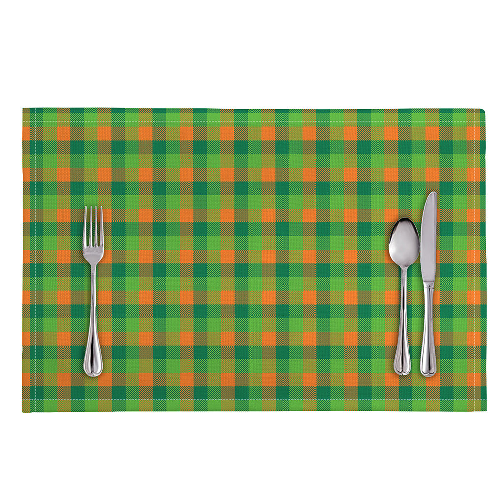 Shamrock Plaid St. Patrick's Day Print Placemat