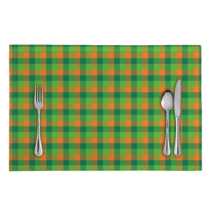 Shamrock Plaid St. Patrick's Day Print Placemat