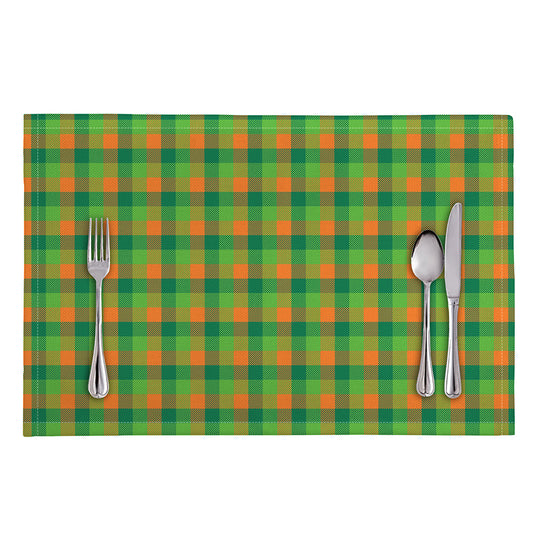 Shamrock Plaid St. Patrick's Day Print Placemat