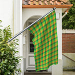 Shamrock Plaid St. Patrick's Day Print Polyester Flag