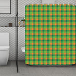 Shamrock Plaid St. Patrick's Day Print Polyester Shower Curtain