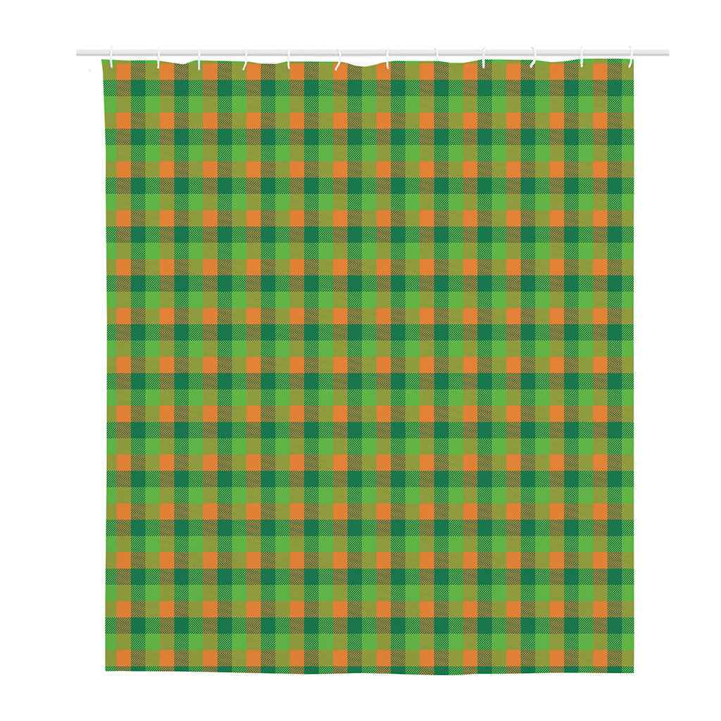 Shamrock Plaid St. Patrick's Day Print Polyester Shower Curtain