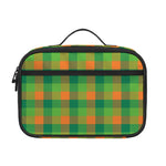 Shamrock Plaid St. Patrick's Day Print Portable Lunch Bag