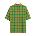 Shamrock Plaid St. Patrick's Day Print Rayon Hawaiian Shirt