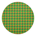 Shamrock Plaid St. Patrick's Day Print Round Blanket