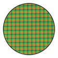 Shamrock Plaid St. Patrick's Day Print Round Floor Mat
