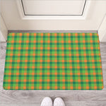 Shamrock Plaid St. Patrick's Day Print Rubber Doormat