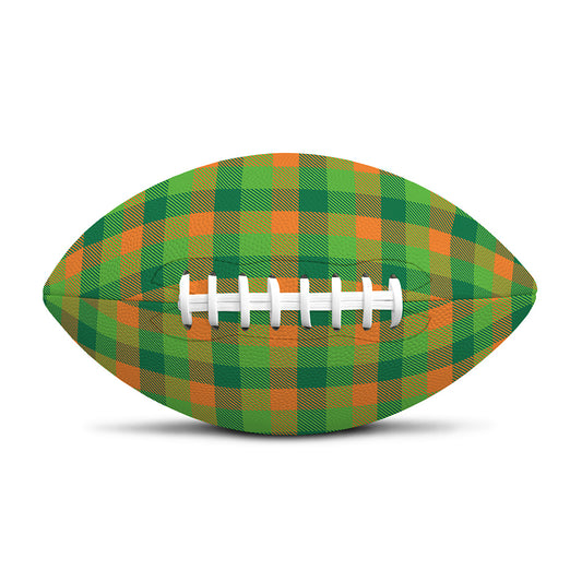 Shamrock Plaid St. Patrick's Day Print Rugby Ball