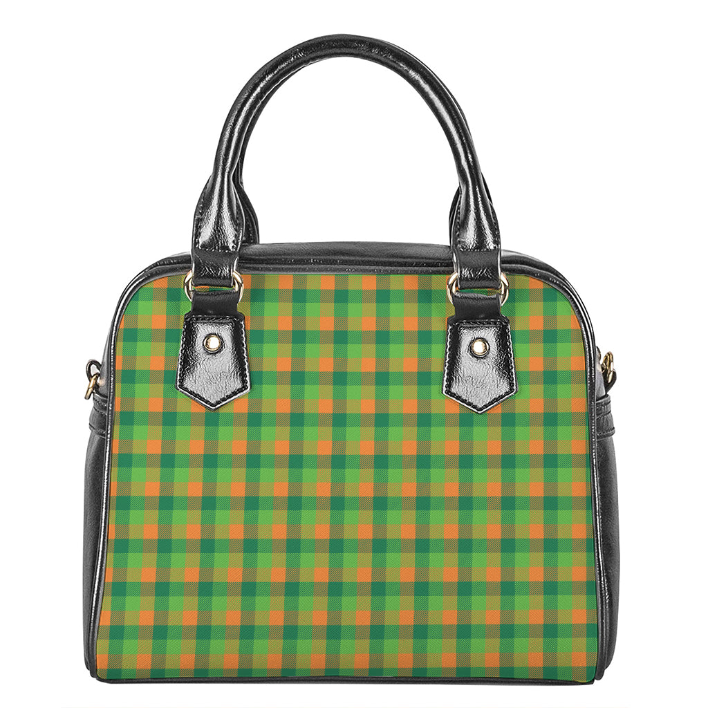 Shamrock Plaid St. Patrick's Day Print Shoulder Handbag