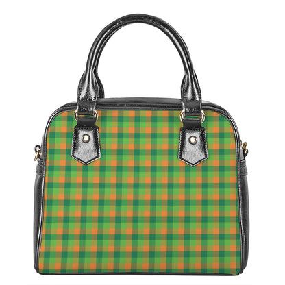 Shamrock Plaid St. Patrick's Day Print Shoulder Handbag
