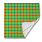 Shamrock Plaid St. Patrick's Day Print Silk Bandana