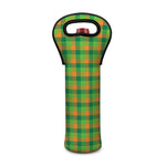 Shamrock Plaid St. Patrick's Day Print Single Neoprene Wine Tote