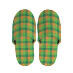 Shamrock Plaid St. Patrick's Day Print Slippers