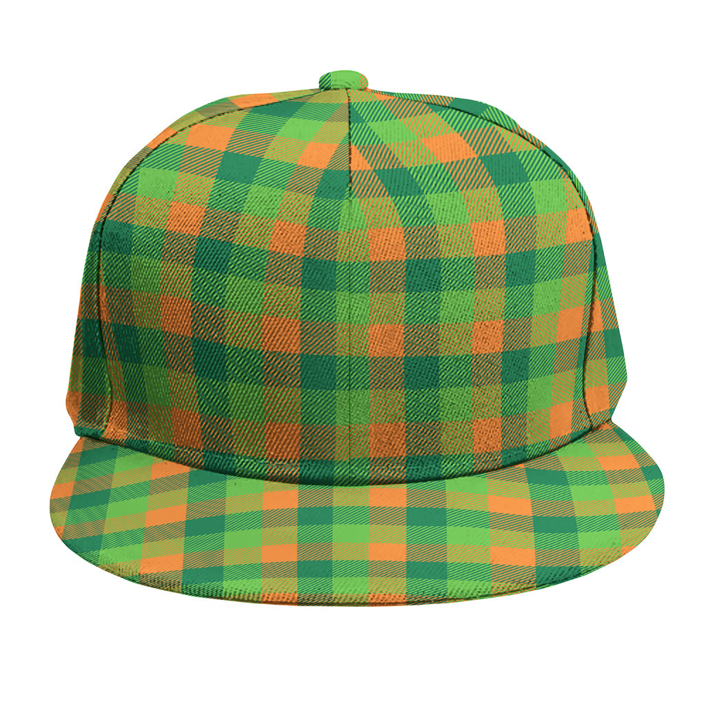 Shamrock Plaid St. Patrick's Day Print Snapback Cap