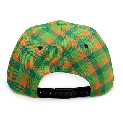 Shamrock Plaid St. Patrick's Day Print Snapback Cap
