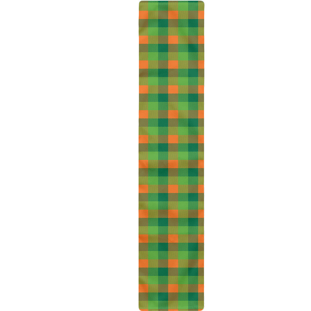 Shamrock Plaid St. Patrick's Day Print Table Runner