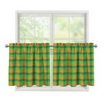 Shamrock Plaid St. Patrick's Day Print Tier Curtains