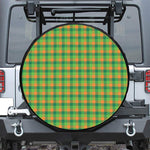 Shamrock Plaid St. Patrick's Day Print Tire Cover