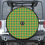 Shamrock Plaid St. Patrick's Day Print Tire Cover With Camera Hole