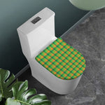 Shamrock Plaid St. Patrick's Day Print Toilet Lid Cover