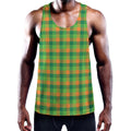 Shamrock Plaid St. Patrick's Day Print Men's Workout Tank Top