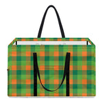 Shamrock Plaid St. Patrick's Day Print Utility Tote Bag