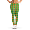 Shamrock Plaid St. Patrick's Day Print Women's Leggings