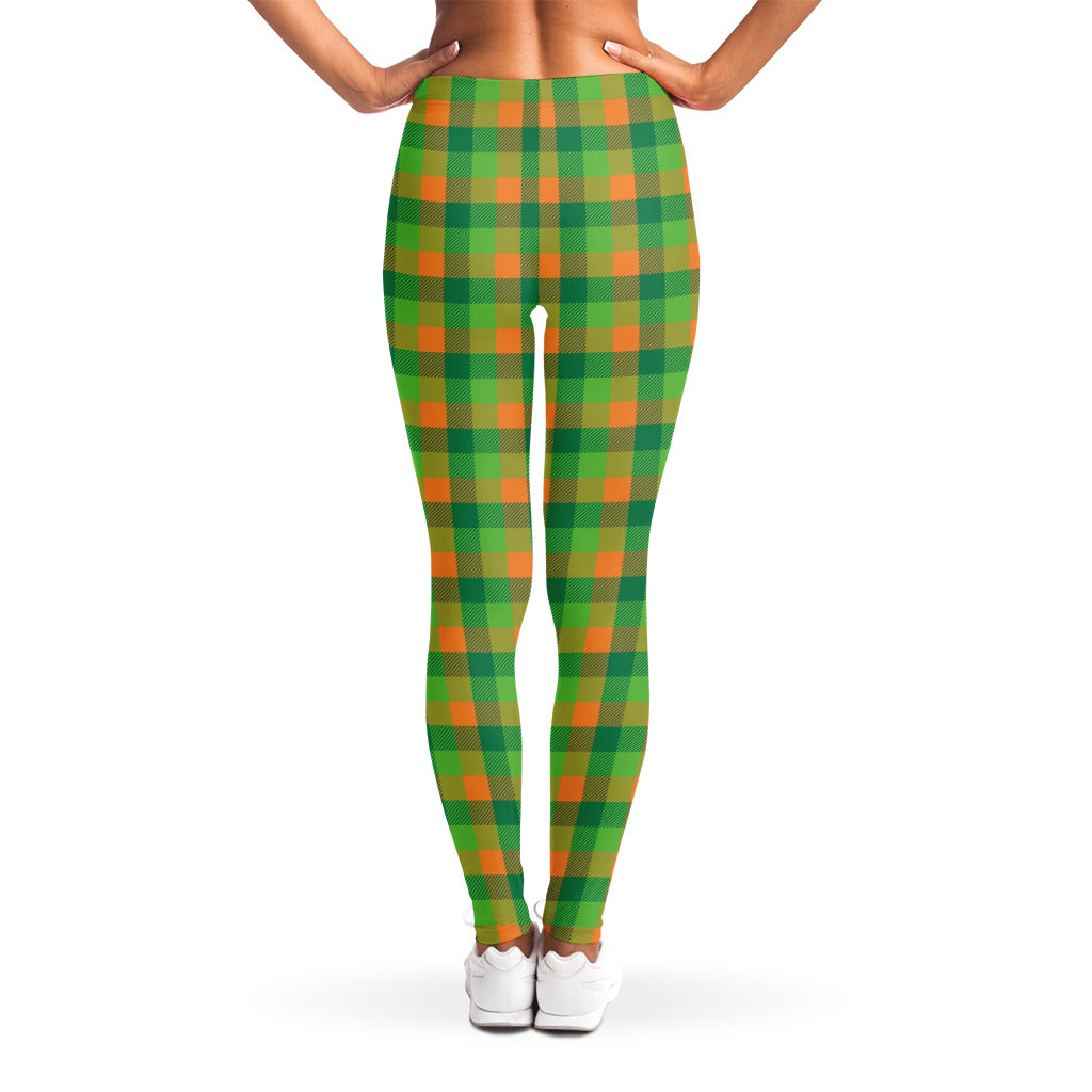 Shamrock Plaid St. Patrick's Day Print Women's Leggings