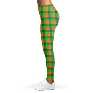 Shamrock Plaid St. Patrick's Day Print Women's Leggings