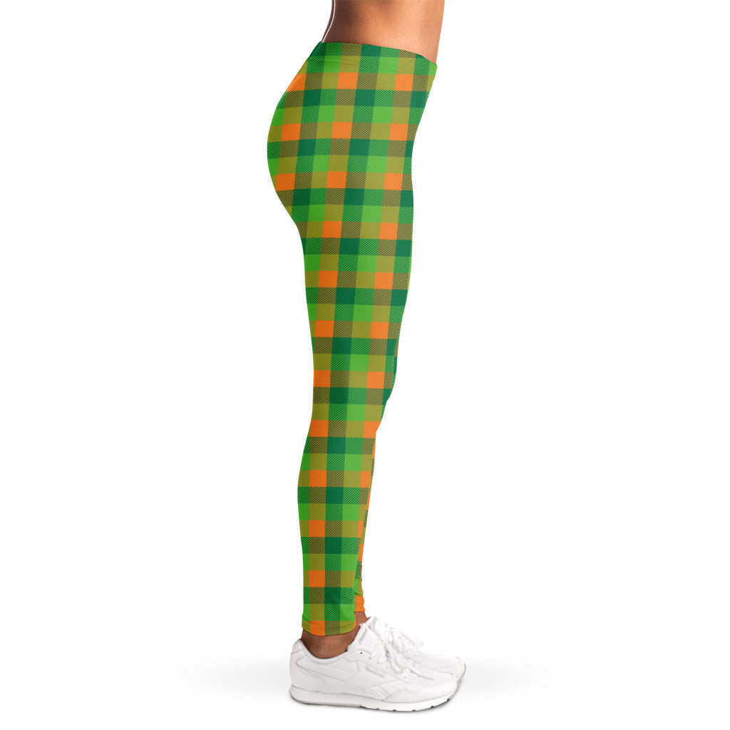 Shamrock Plaid St. Patrick's Day Print Women's Leggings