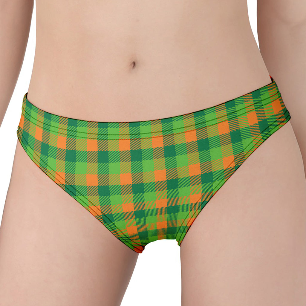 Shamrock Plaid St. Patrick's Day Print Women's Panties