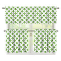 Shamrock Saint Patrick's Day Print 3 Piece Kitchen Curtains