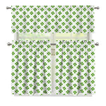 Shamrock Saint Patrick's Day Print 3 Piece Kitchen Curtains